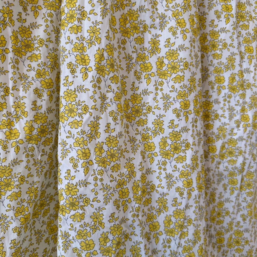 NWT J. Crew Yellow Paloma Midi Dress Liberty Organic 100% Cotton Fabric Smocked - Picture 7 of 13